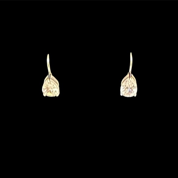PAJ Sterling Silver .925 Dangle Drop Pear Shape Earrings NWOT - Picture 1 of 6